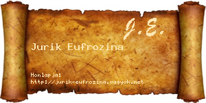 Jurik Eufrozina névjegykártya